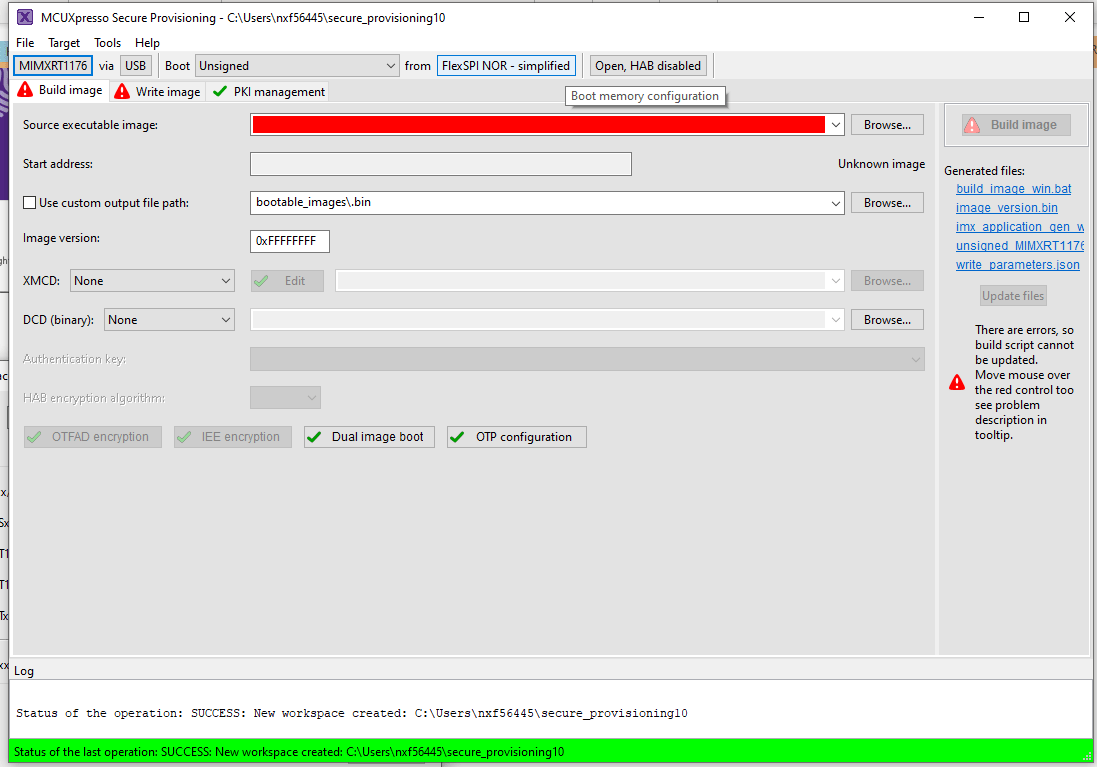 Flash bootloader through Secure provisioning - Step 3