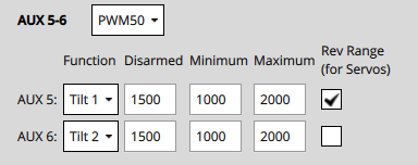 Tilt Servo Setup